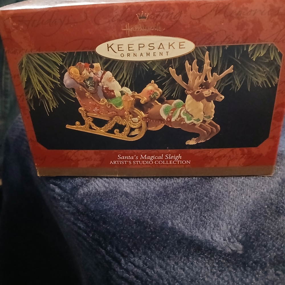 Hallmark Keepsake Ornament - Santa's Festive Sleigh with Reindeer